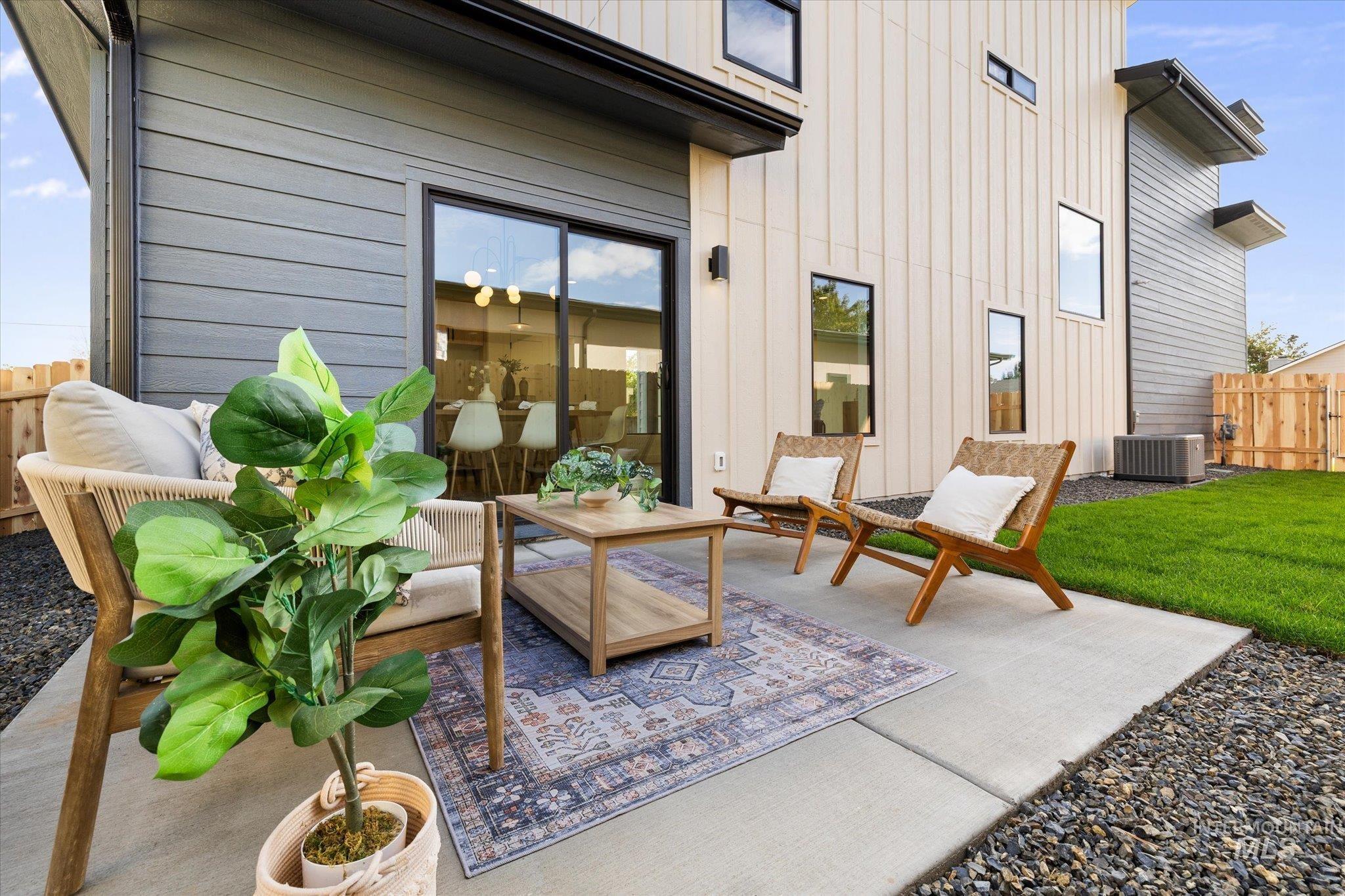 View of patio featuring an outdoor hangout area