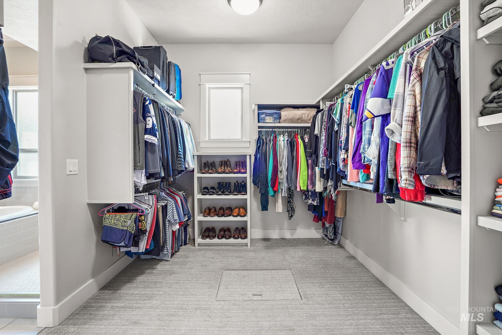 Opens to laundry room