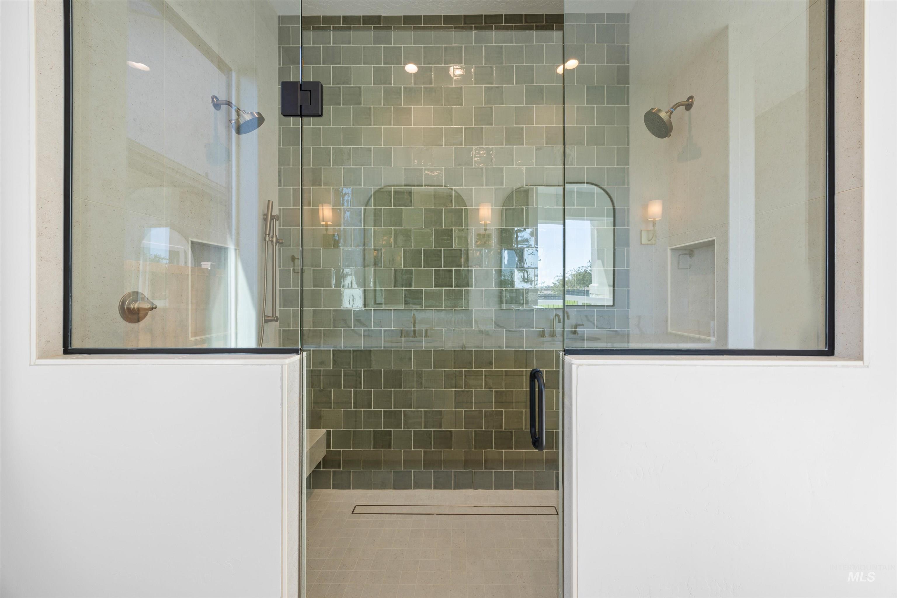 Bathroom with a shower stall