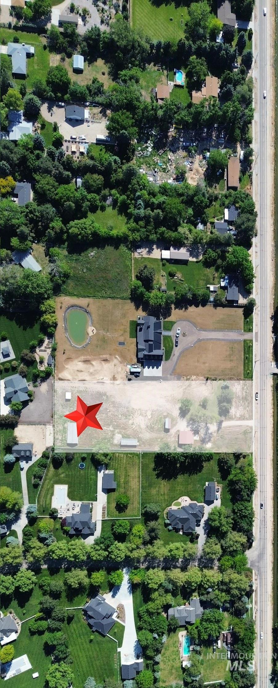 Aerial view of property and surrounding area