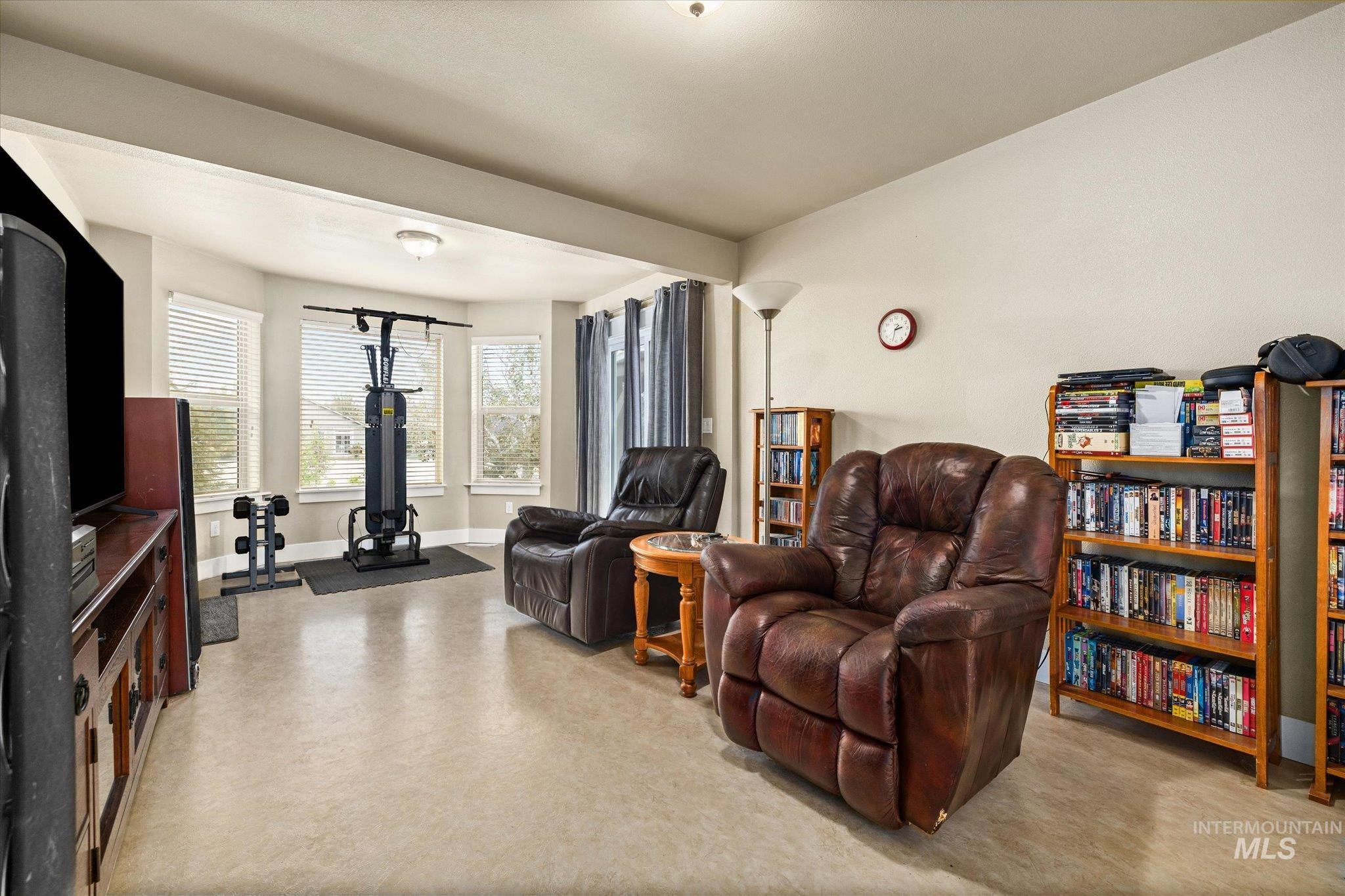 Living area with baseboards