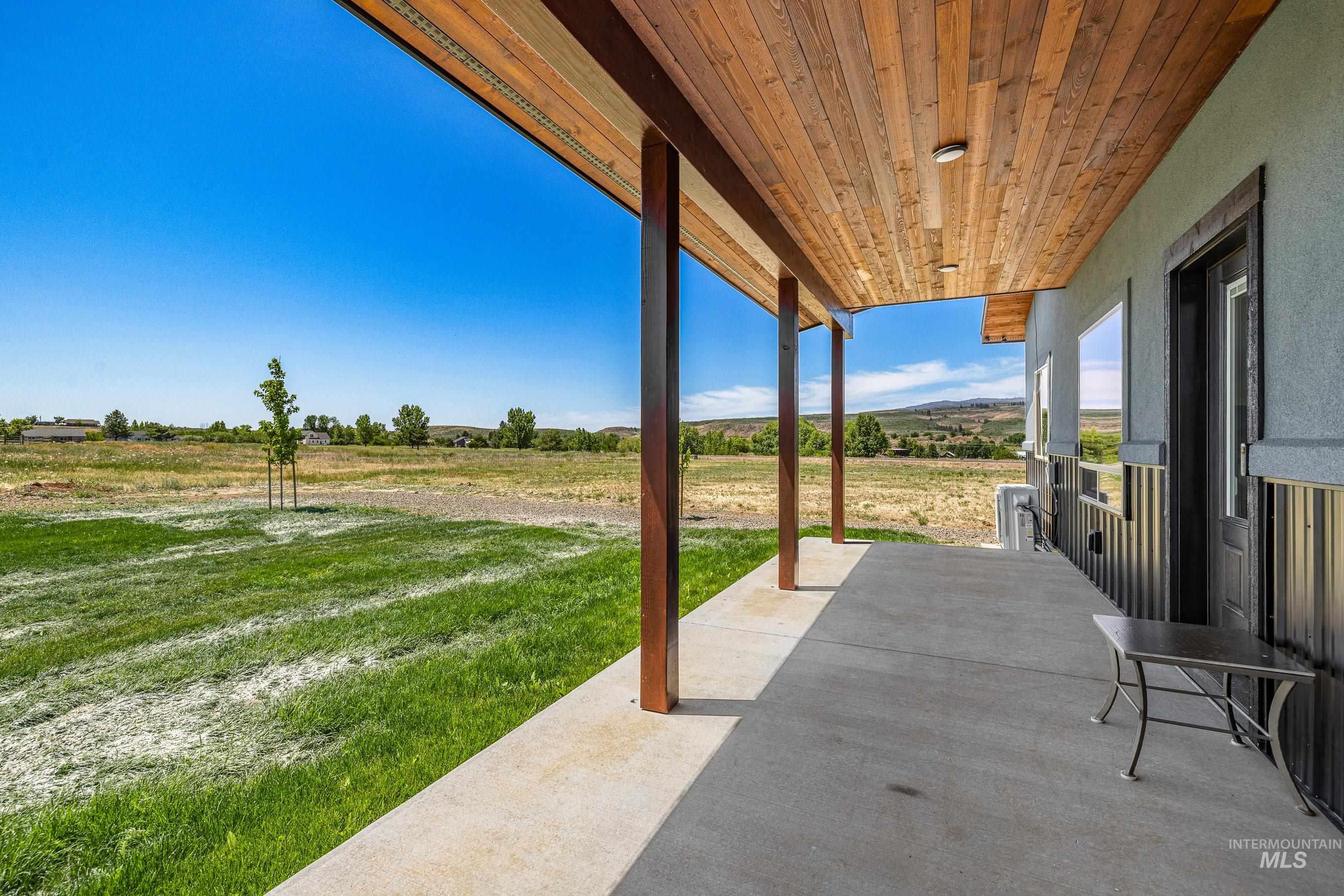 View of patio / terrace featuring a view of countryside