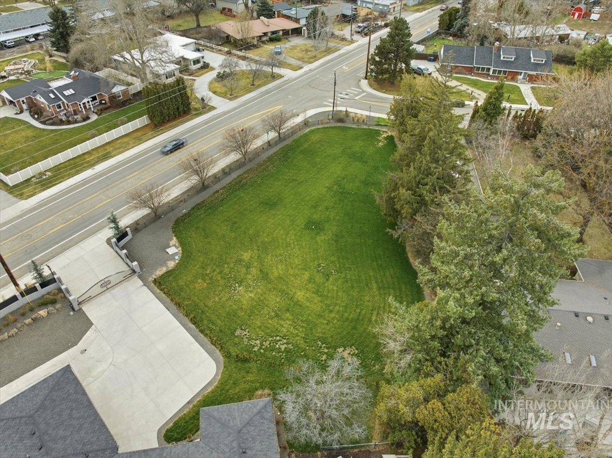 Aerial view of residential area
