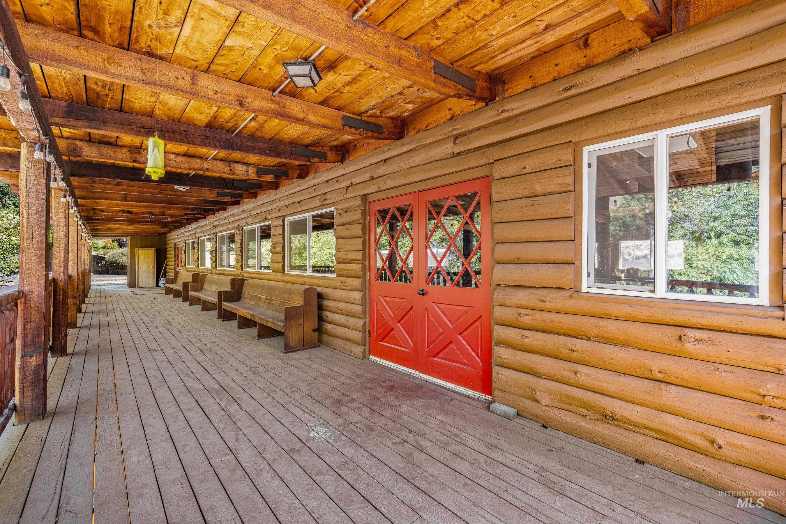 View of wooden terrace