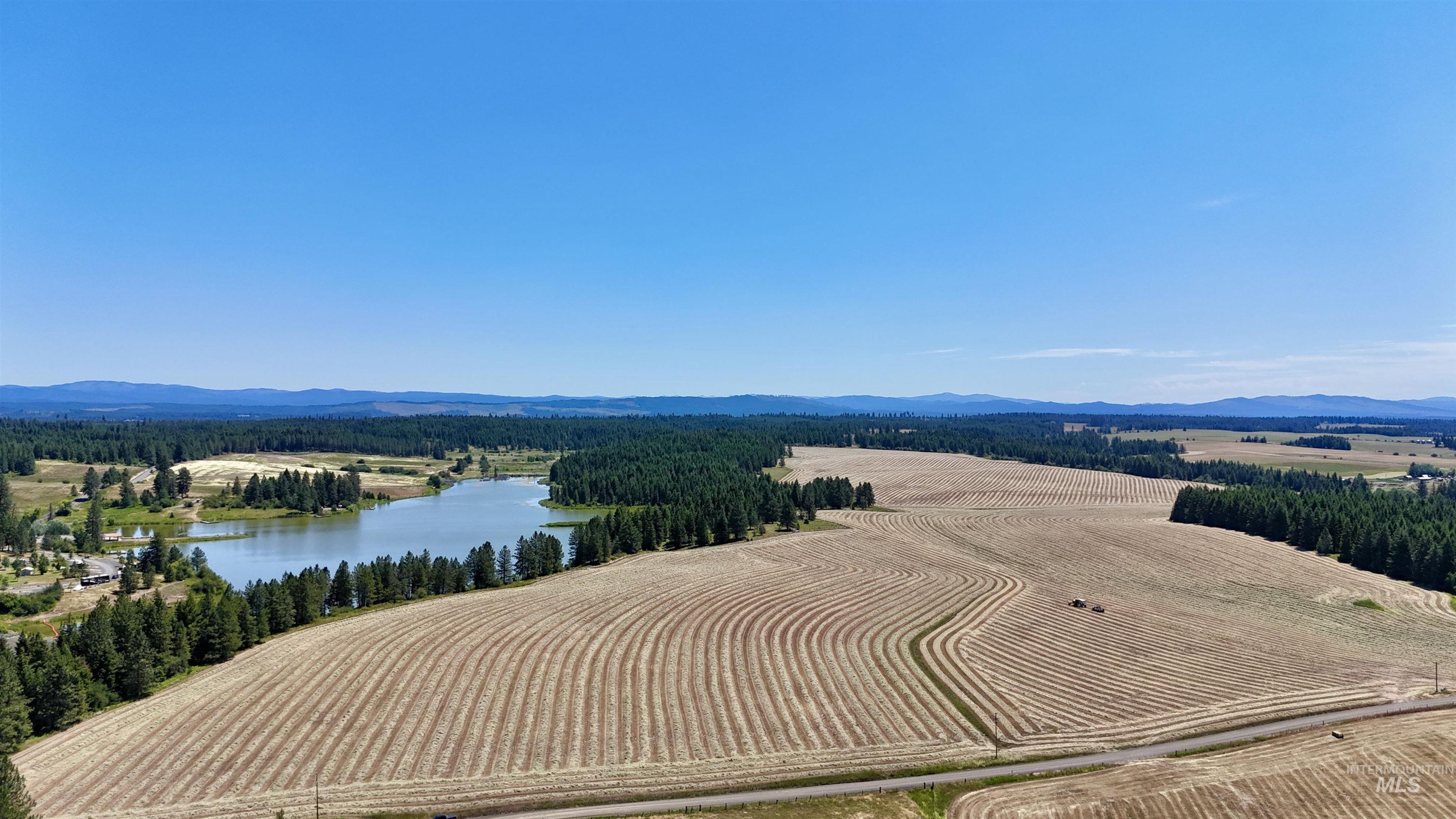 Drone / aerial view of a water and mountain view