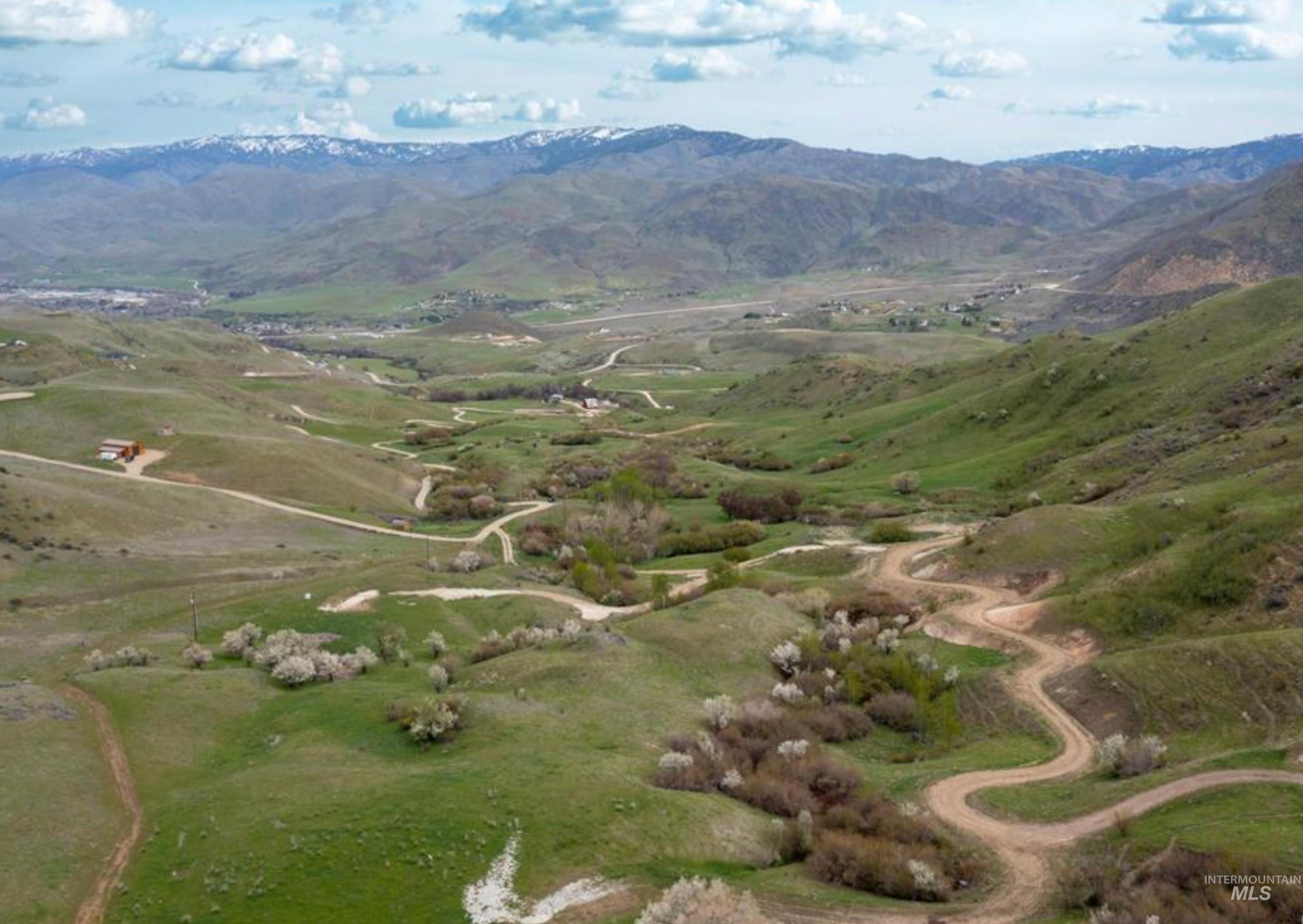 Bird's eye view of a mountain backdrop