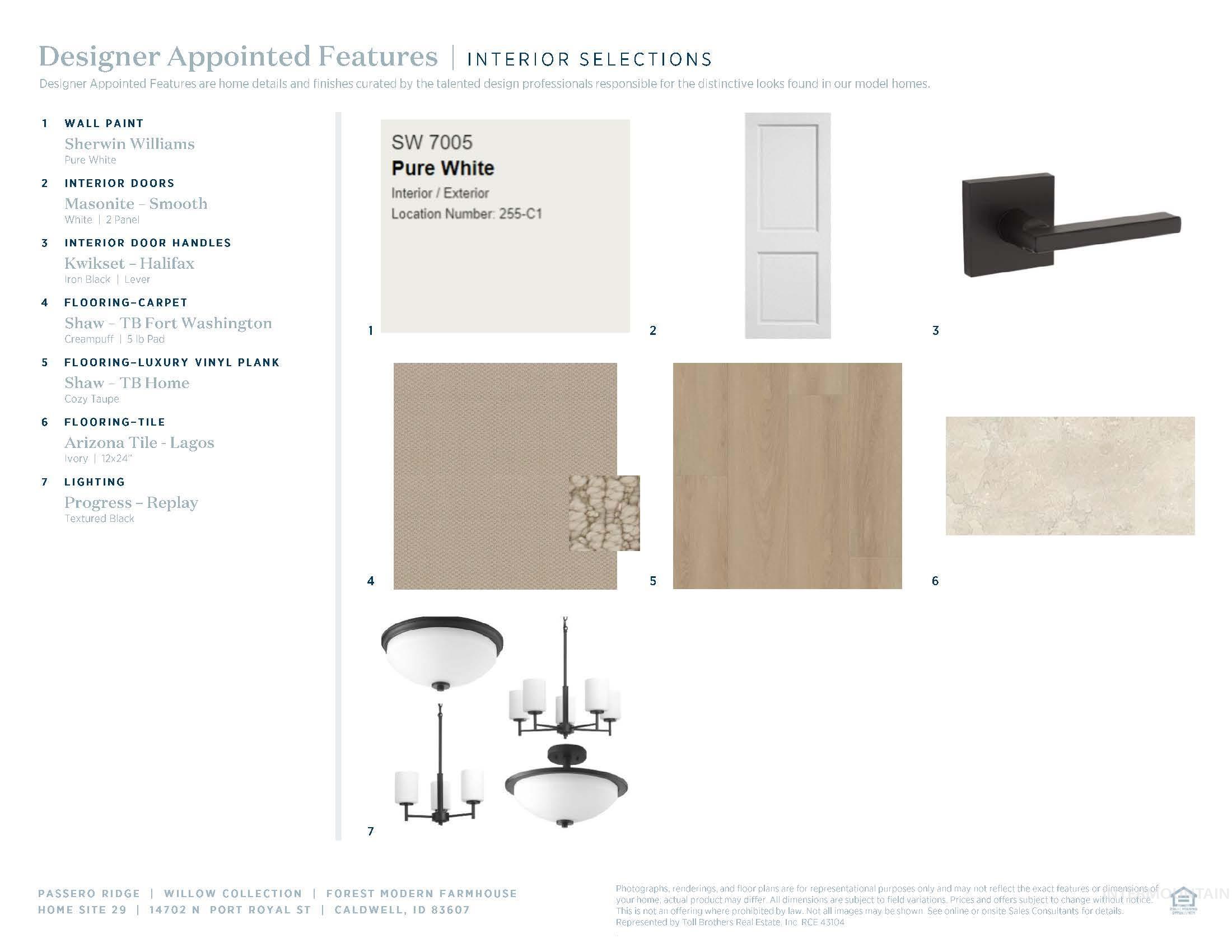 View of marketing collateral with multiple images