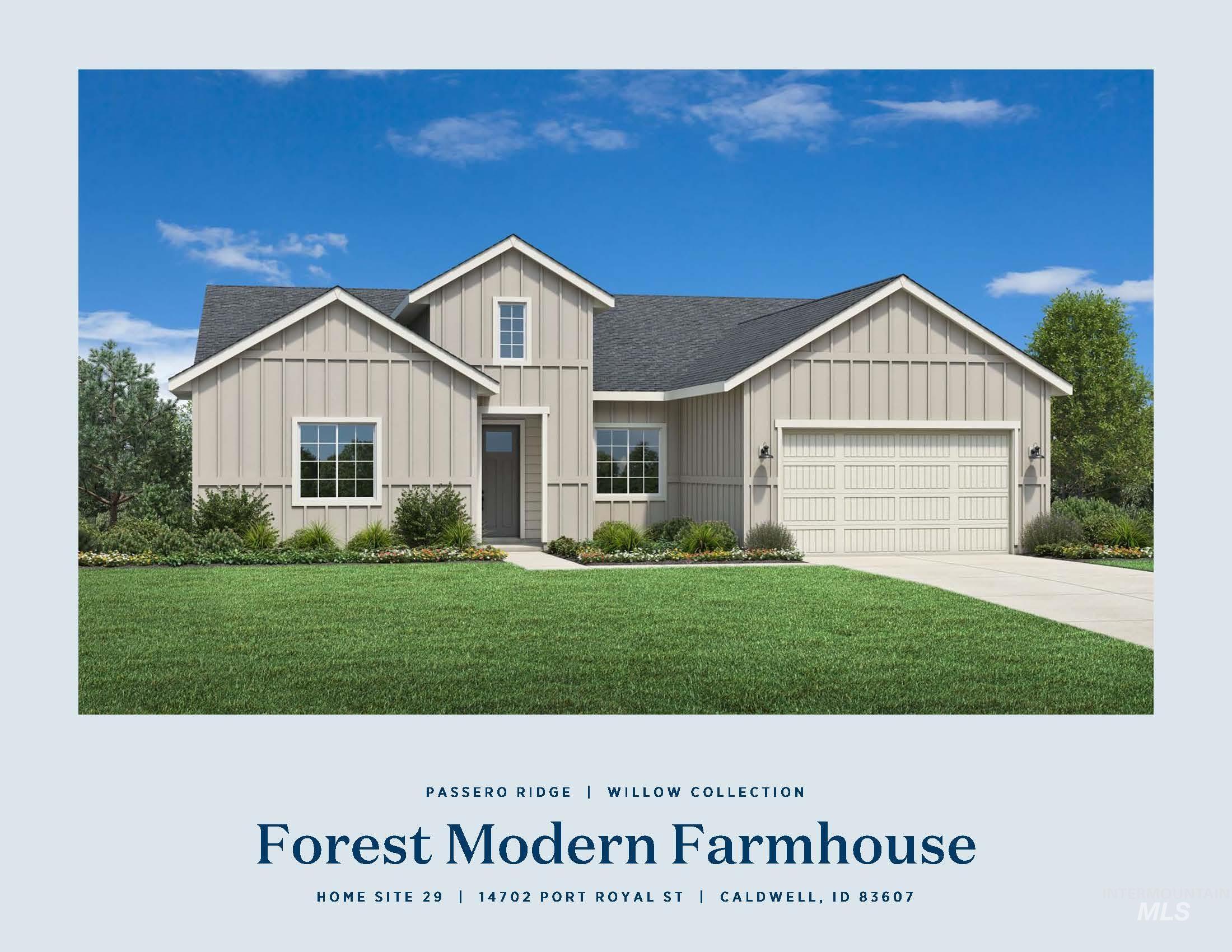View of front of house featuring board and batten siding, a front lawn, a shingled roof, and driveway