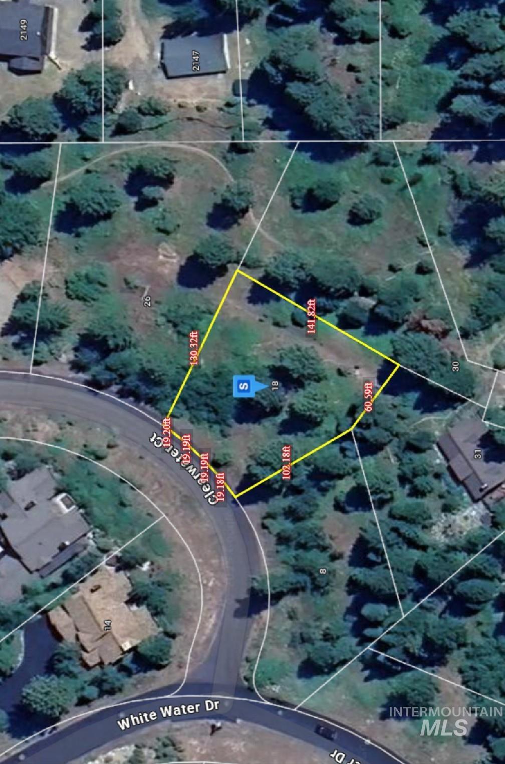 Aerial map of property and surrounding area