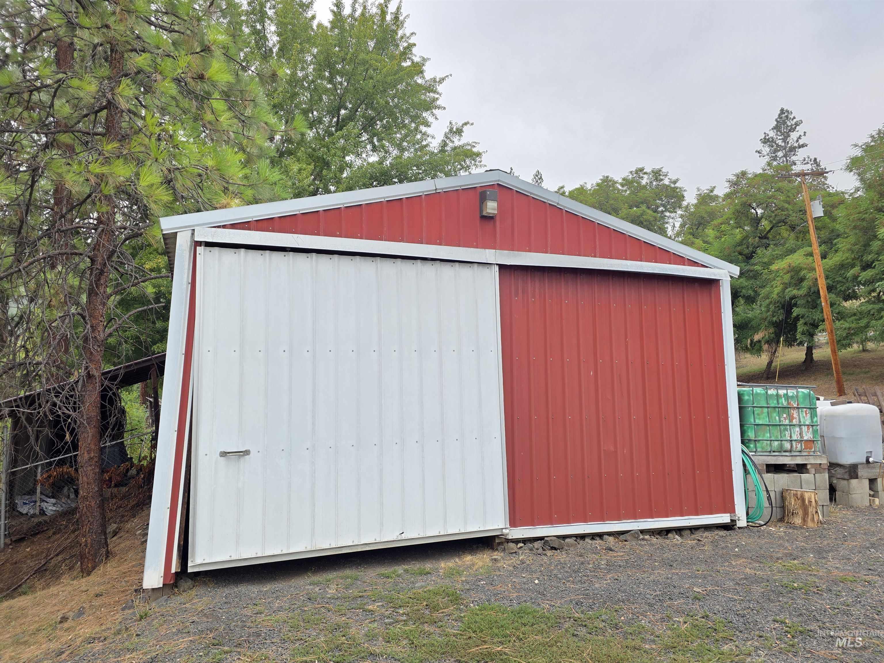 View of pole building