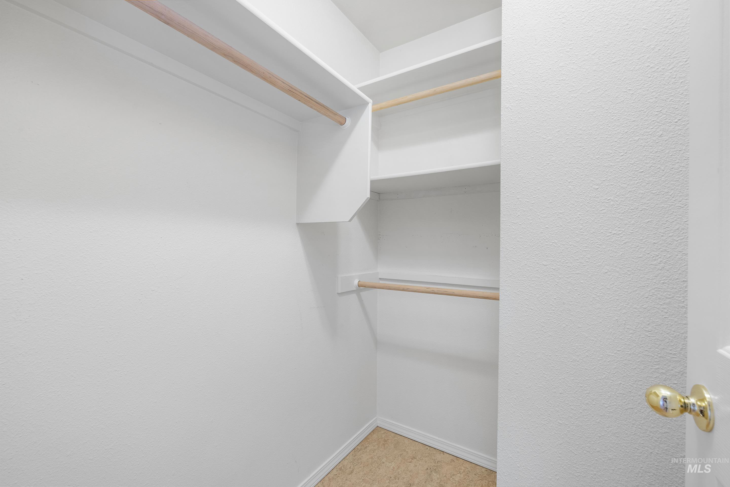 View of walk in closet