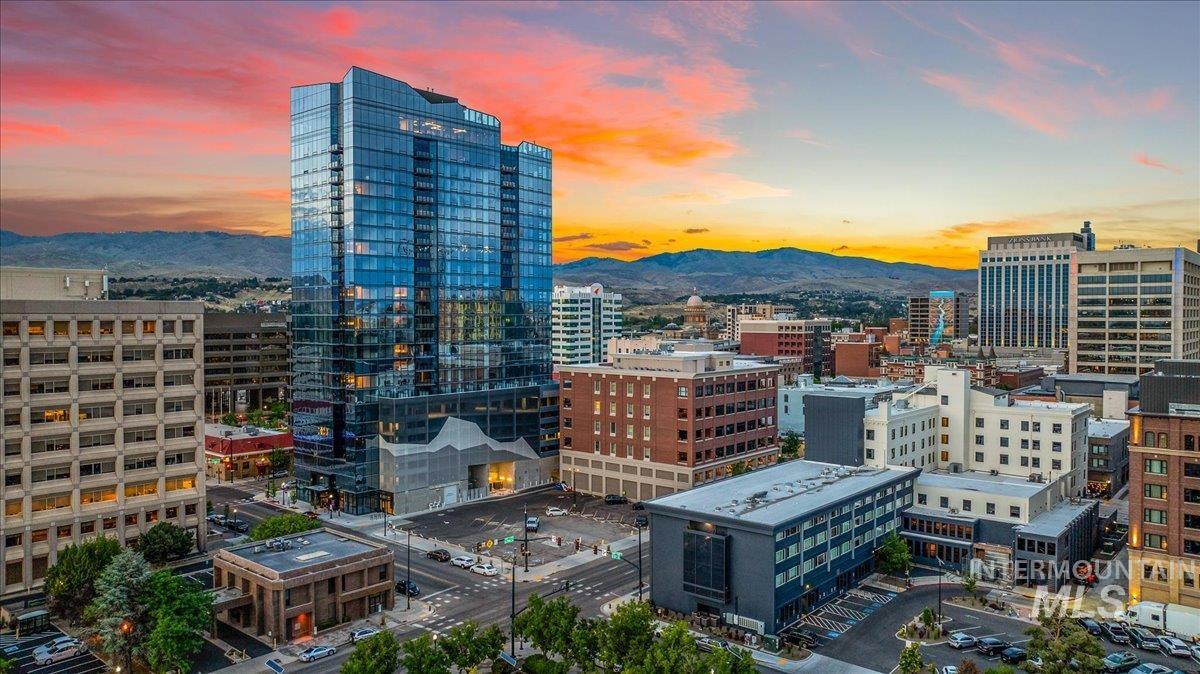 View of city with a mountainous background