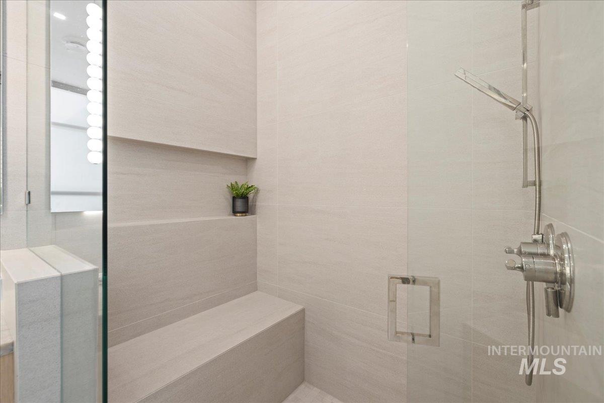 Bathroom with a shower stall