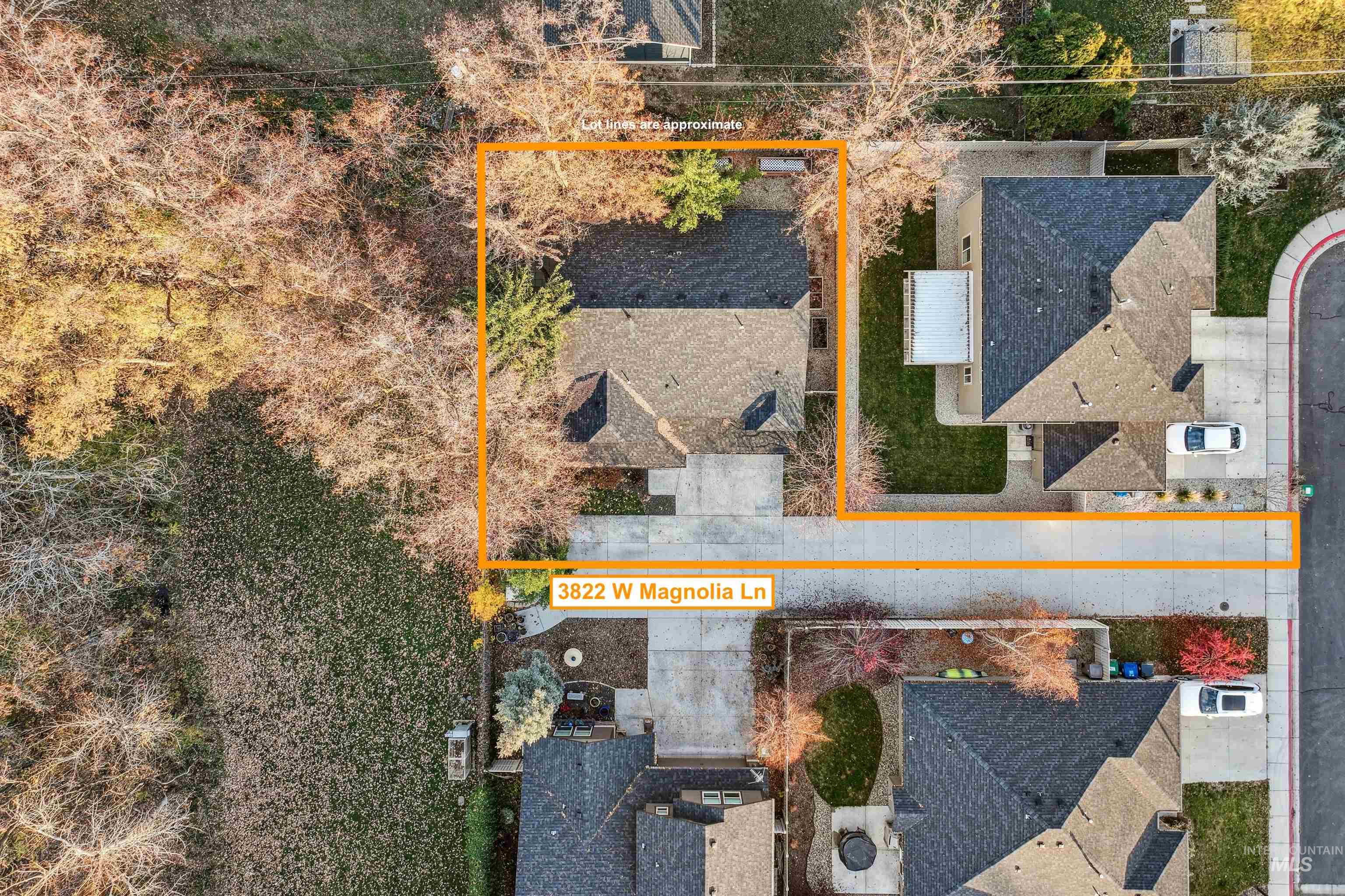 View of property location with property boundaries highlighted