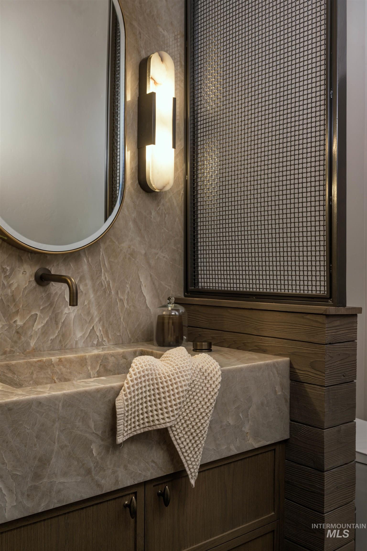 Powder Bathroom featuring vanity
