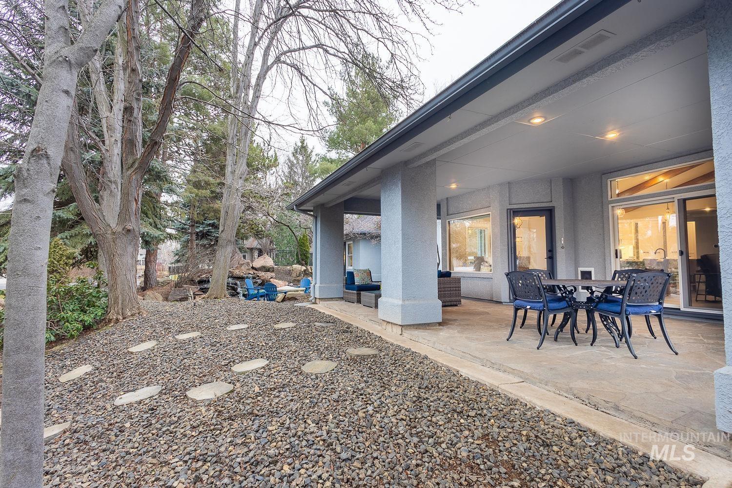 View of patio featuring an outdoor living / dining area