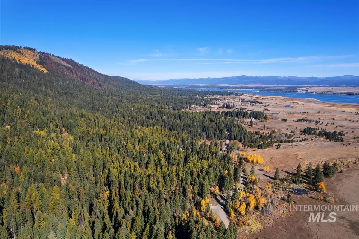 Mountain view featuring a large body of water