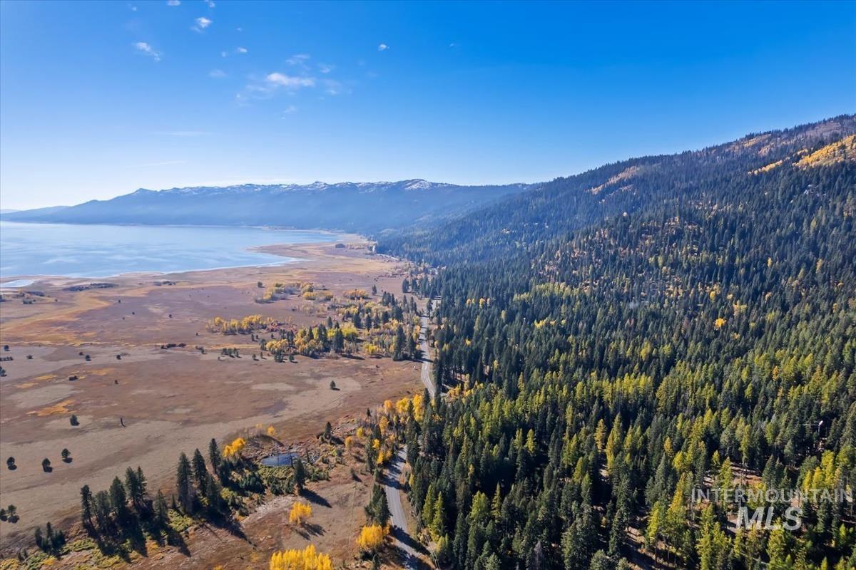 Mountain view with a nearby body of water