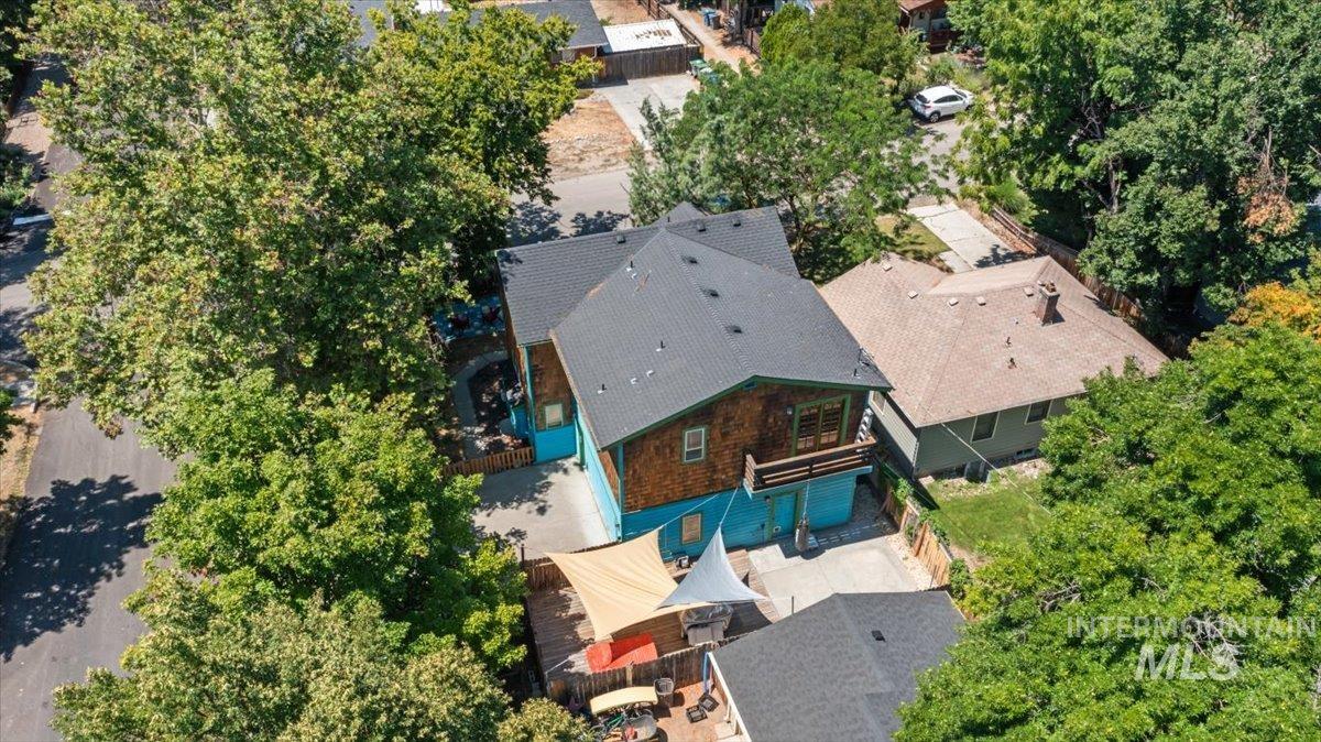 View from above of property