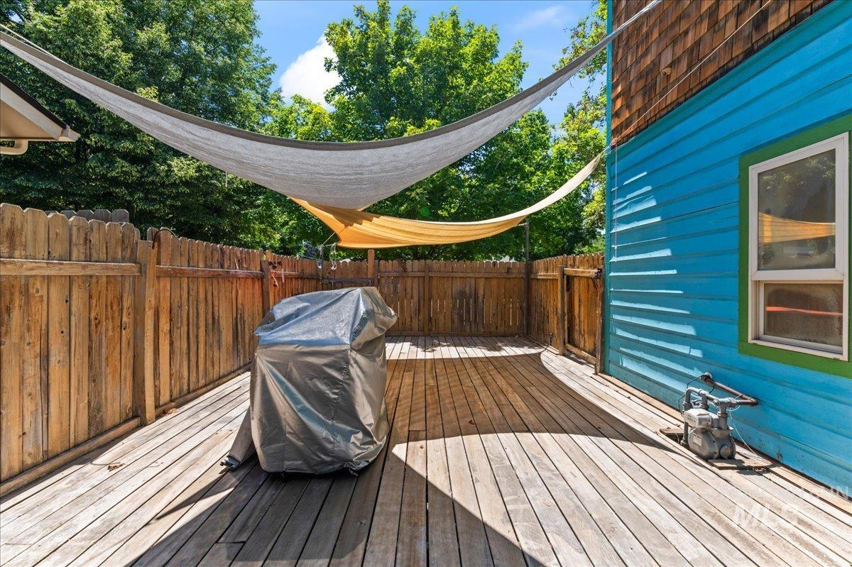 Deck with grilling area