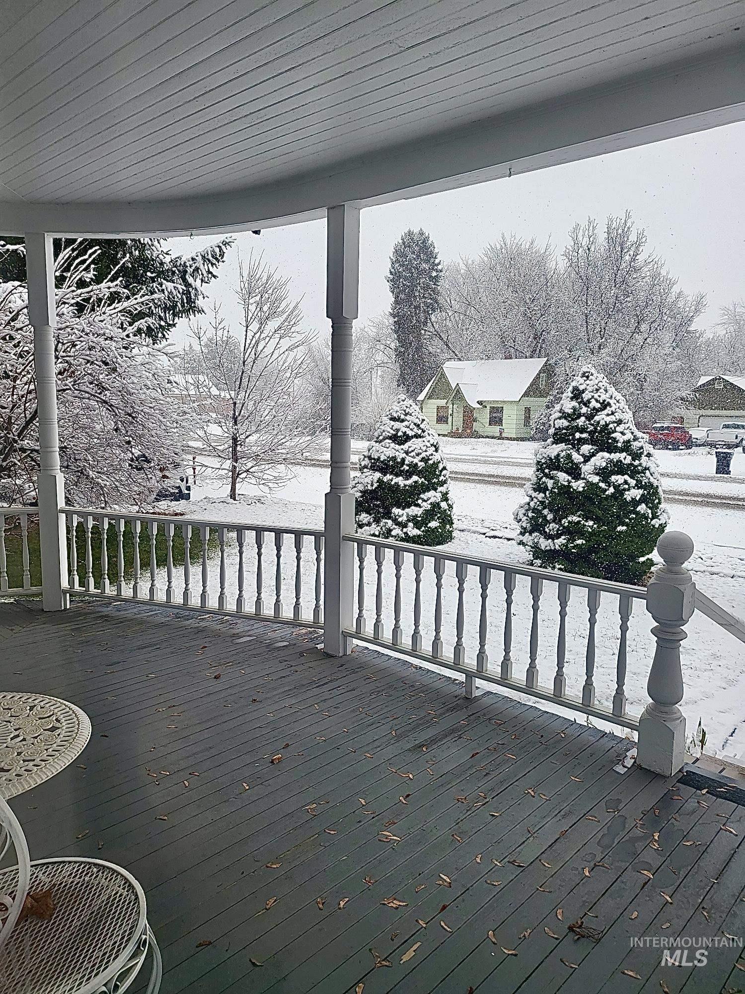 View of snow covered yard