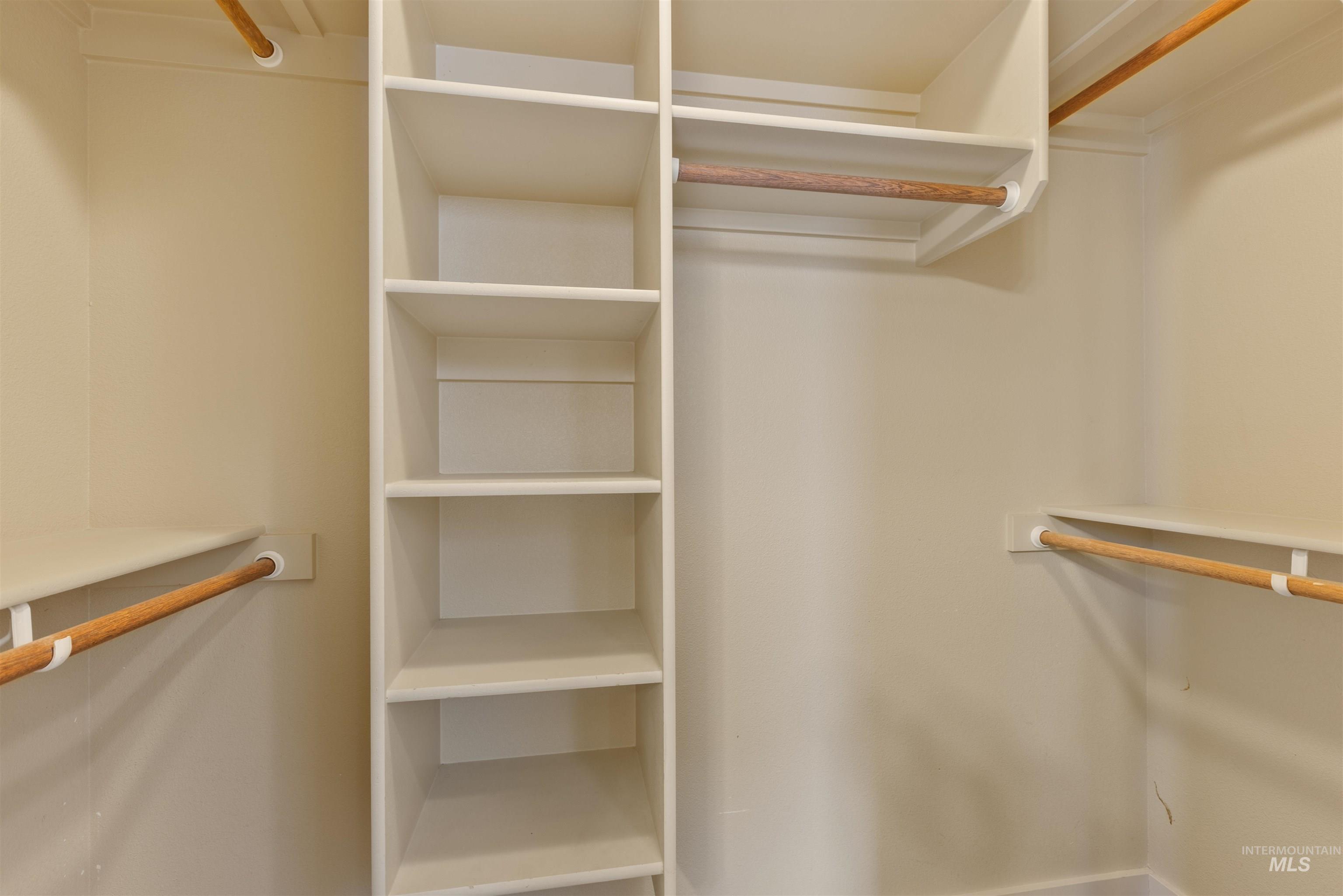 View of walk in closet