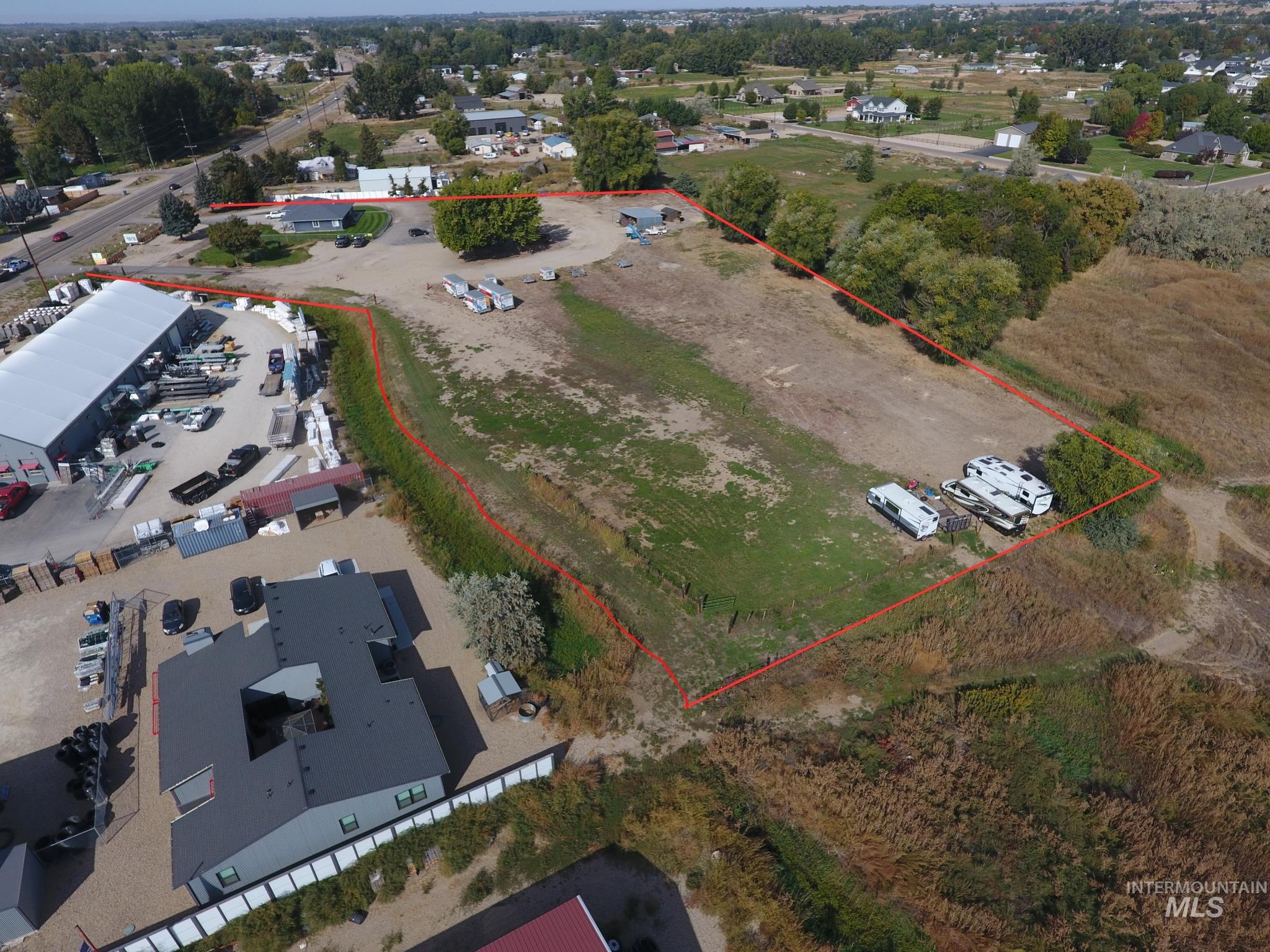 View of property location with property boundaries highlighted