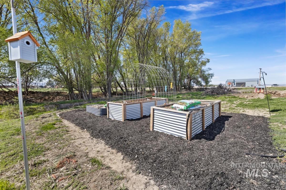 View of yard with a garden