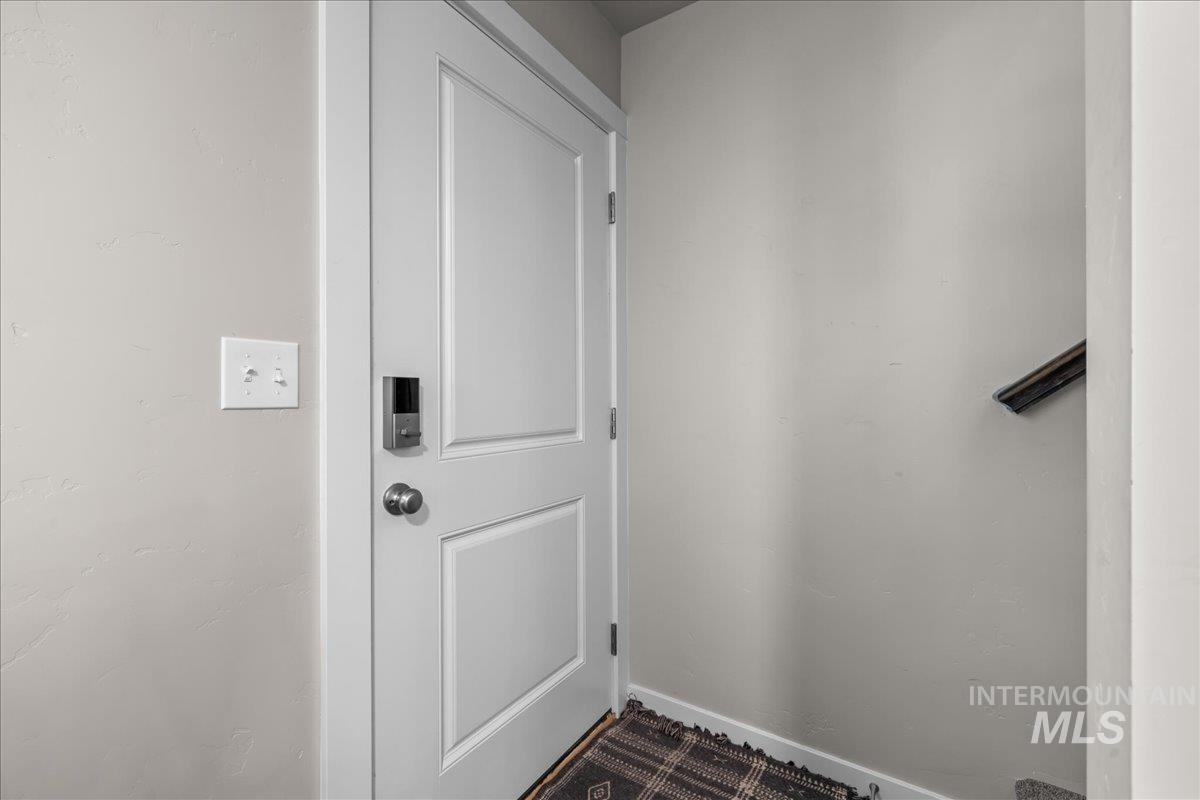 Doorway with baseboards