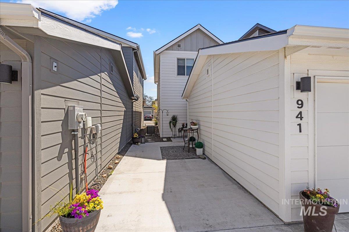 View of side of home featuring board and batten siding