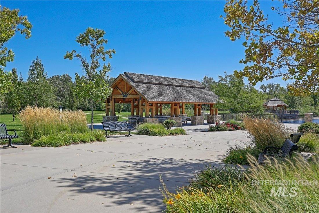 Surrounding community with a patio