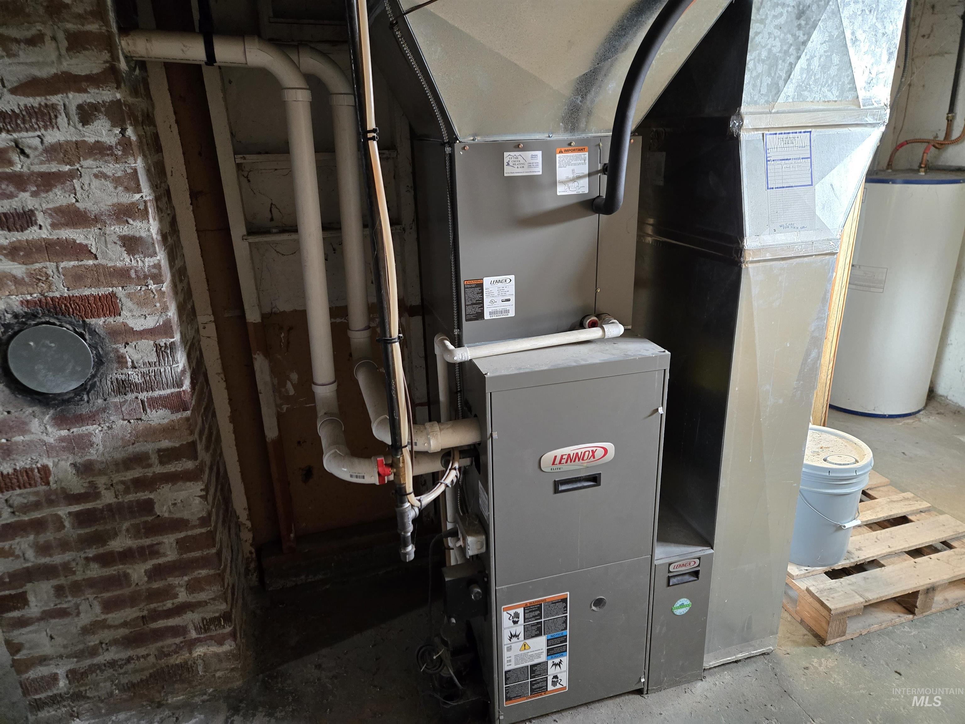 Utility room with water heater