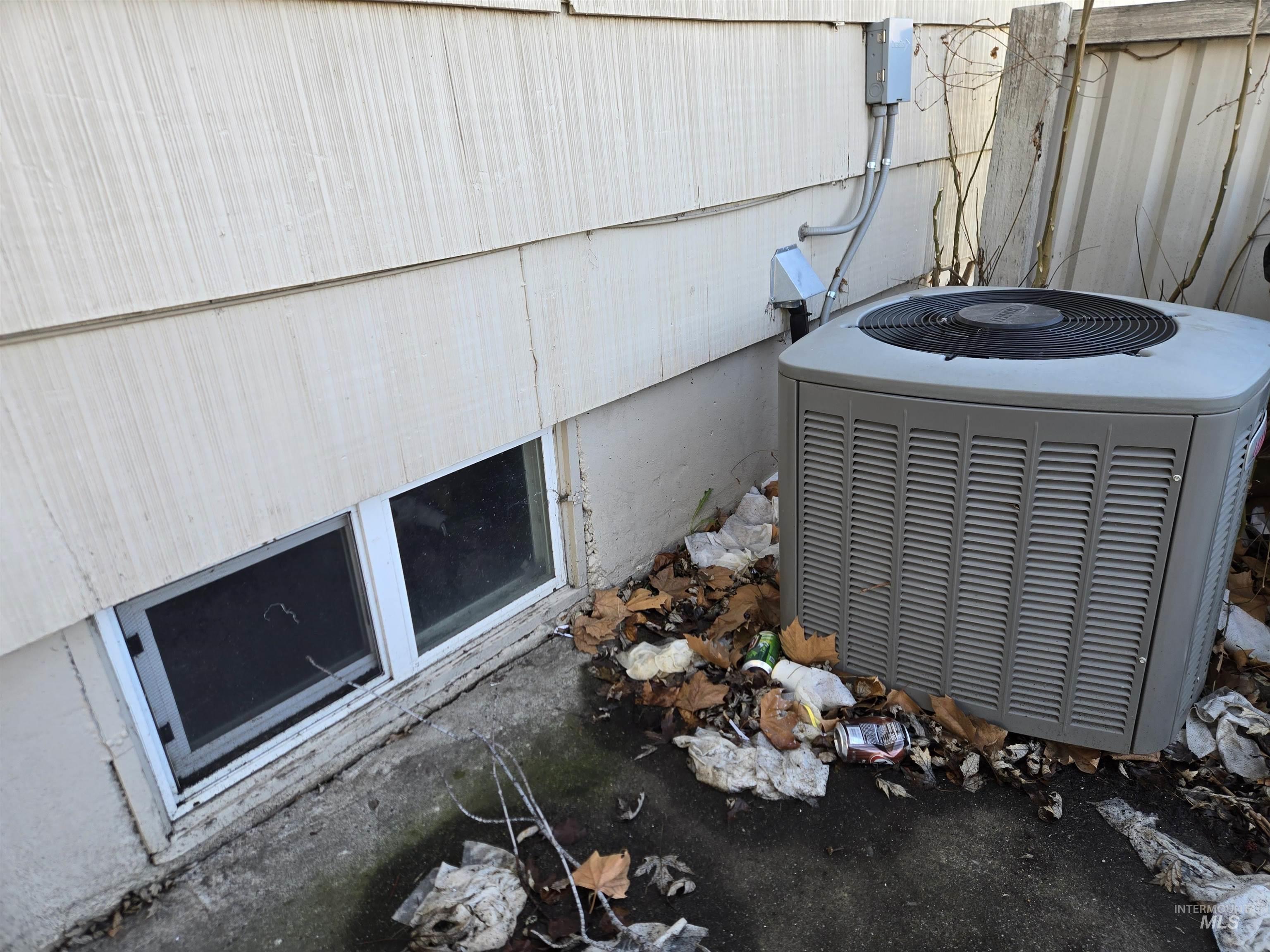 Exterior view of a central air condition unit