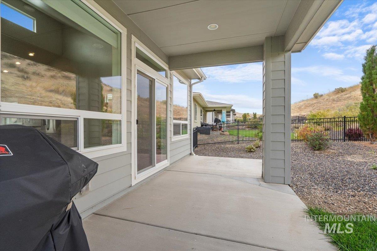 View of patio / terrace featuring a grill