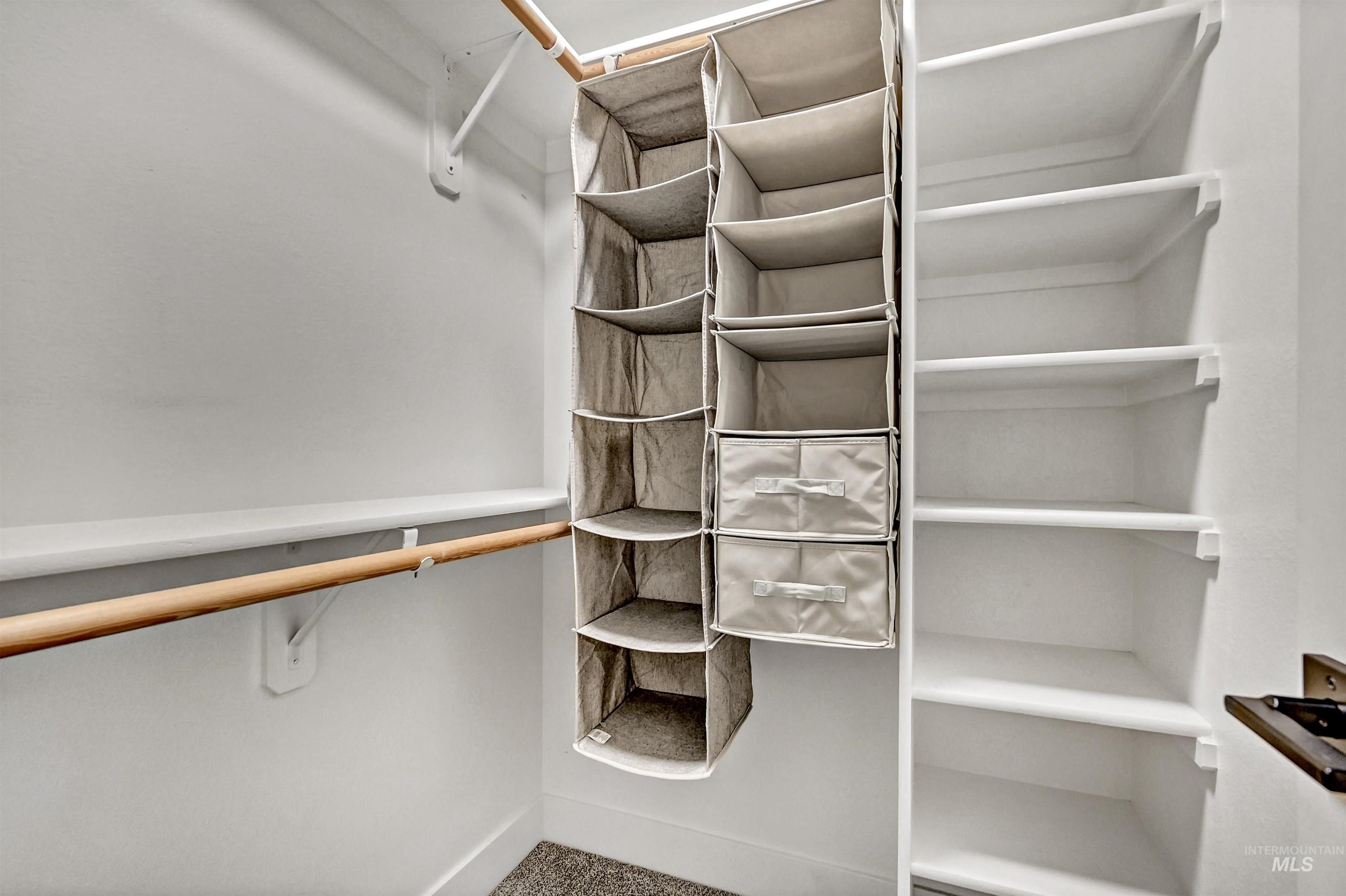 View of walk in closet