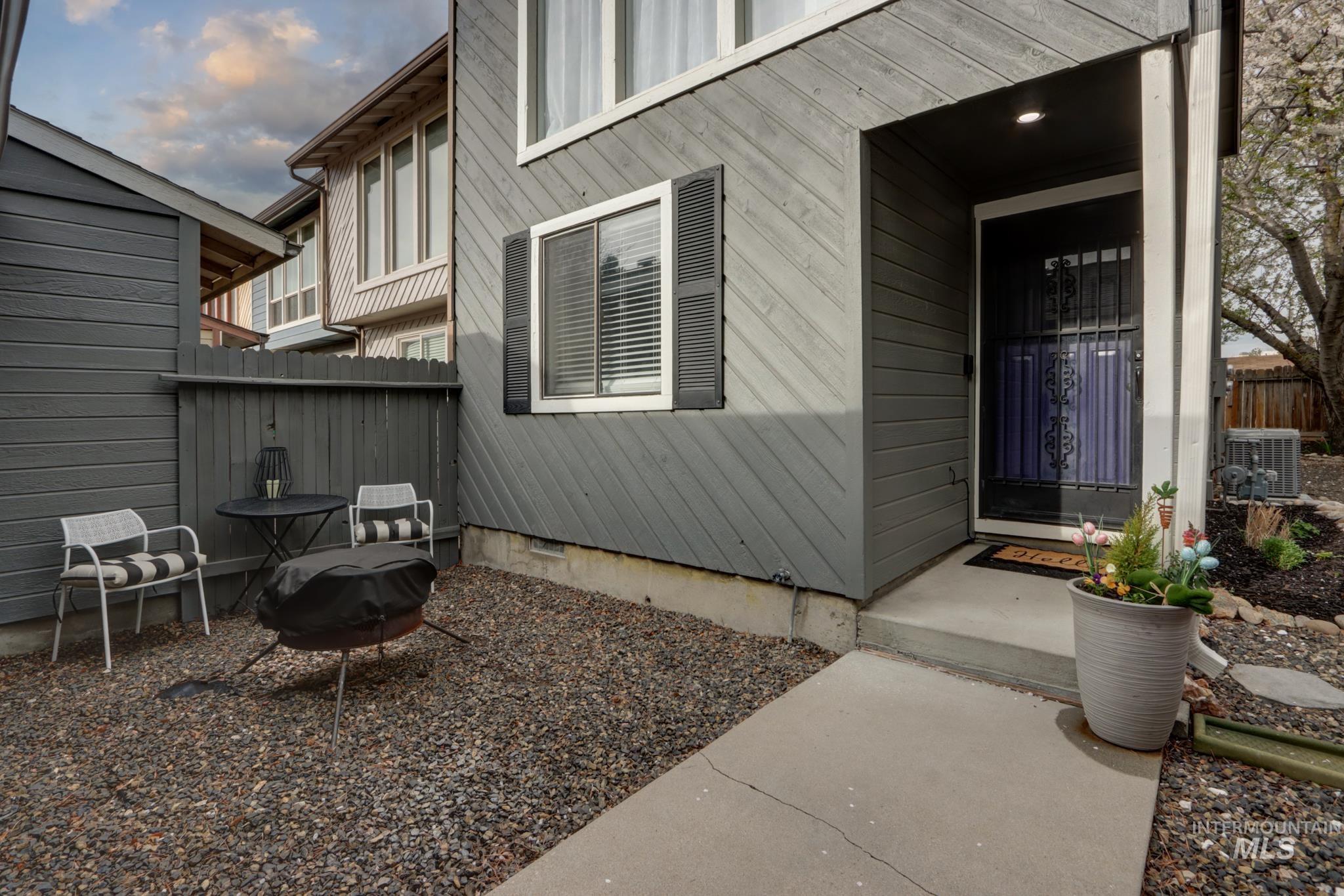 View of exterior entry featuring crawl space