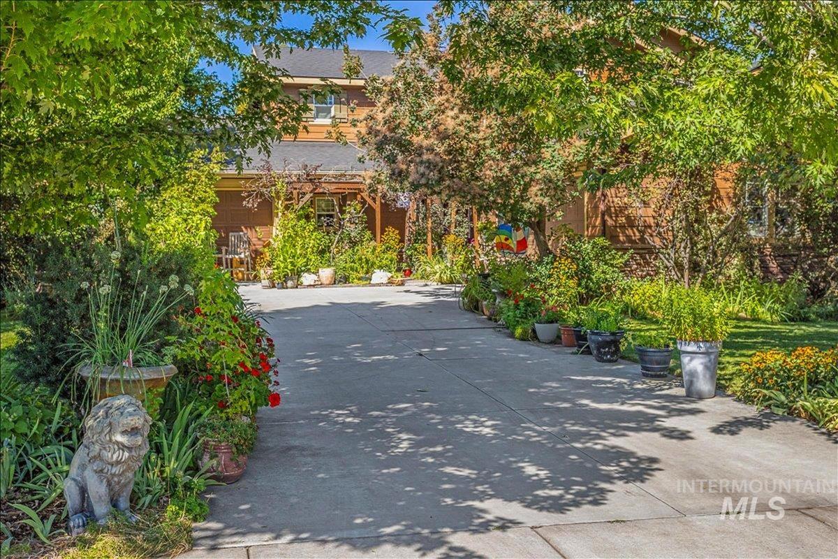 View of concrete driveway