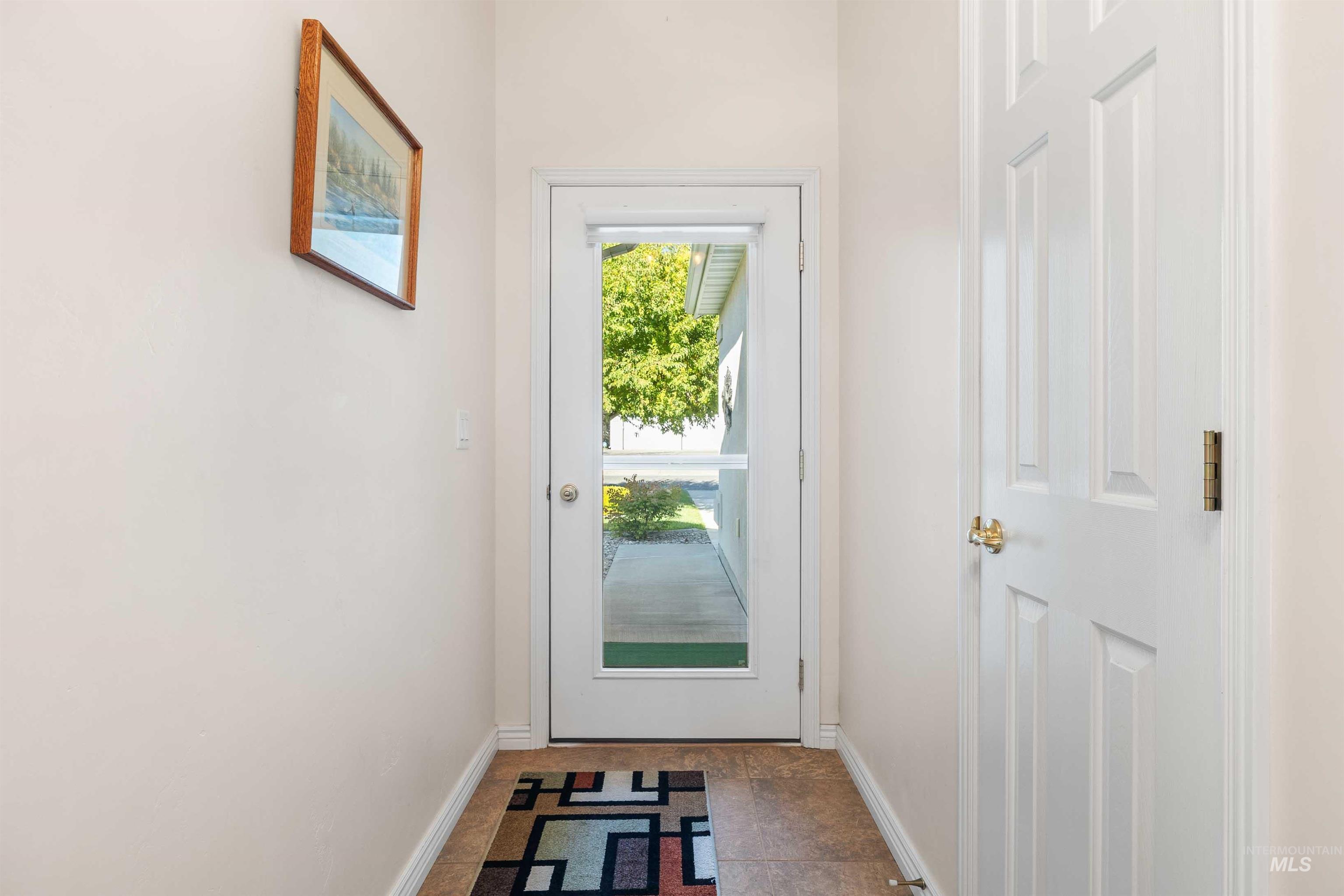 Doorway with baseboards