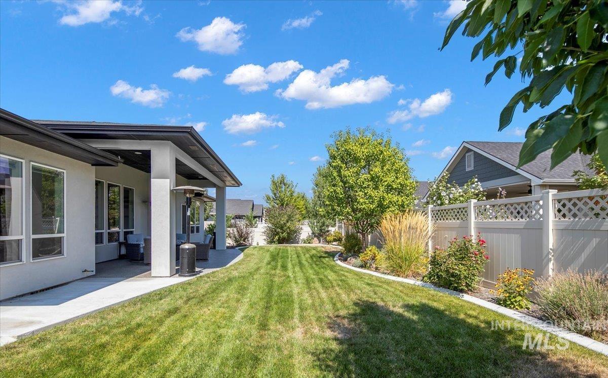 View of yard featuring a patio