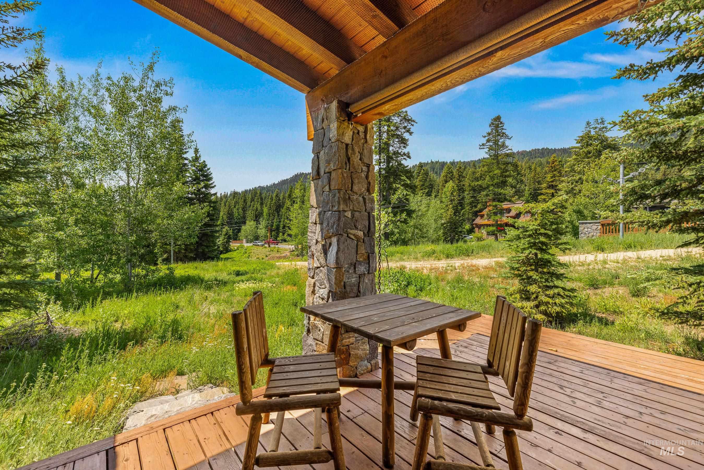 Deck with a view of trees