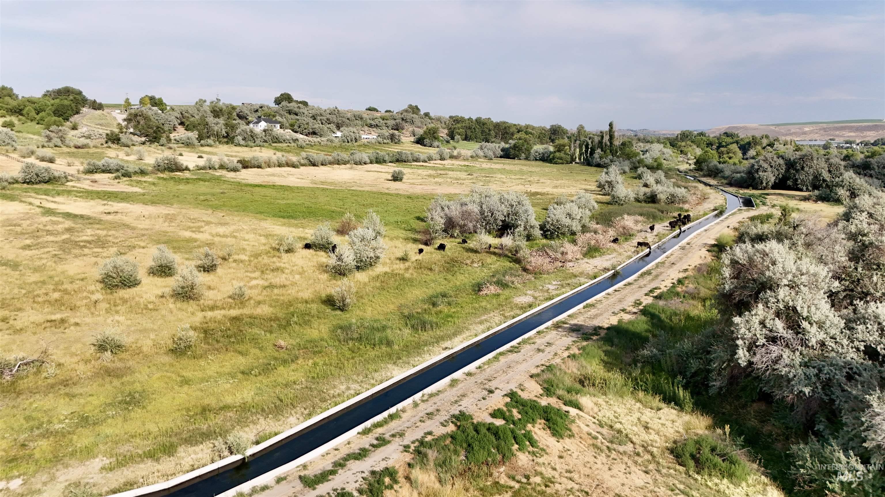 Aerial overview of property's location with rural landscape