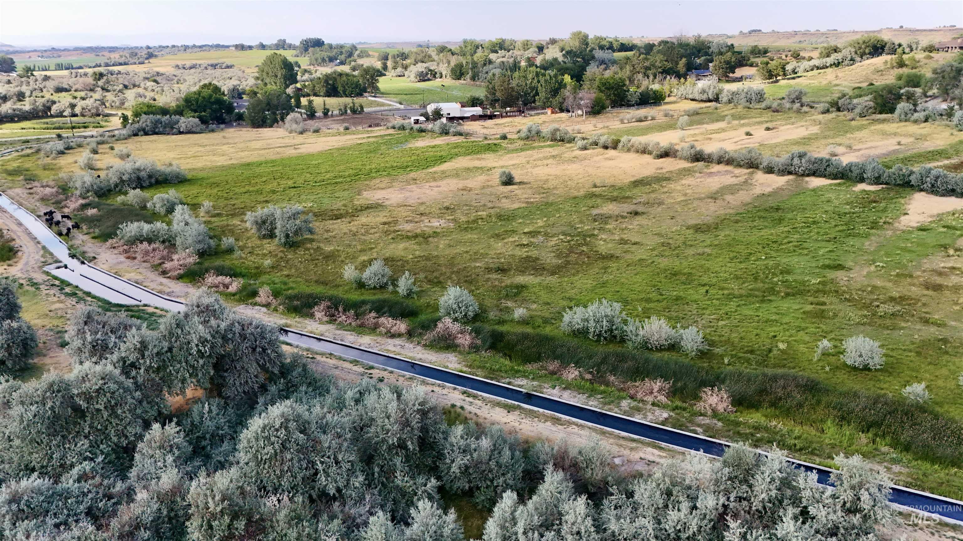 Aerial view of sparsely populated area
