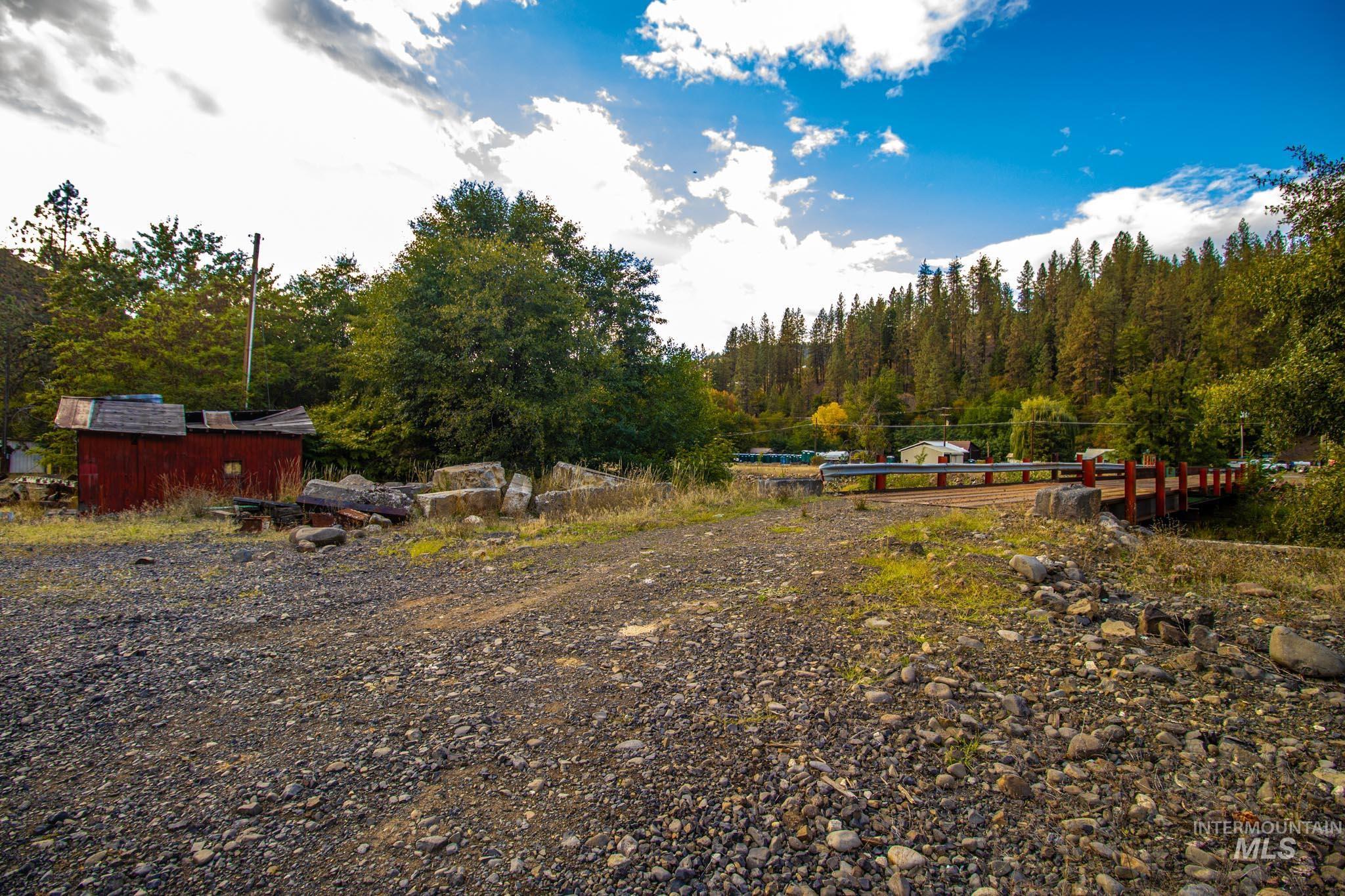 View of yard with a wooded view