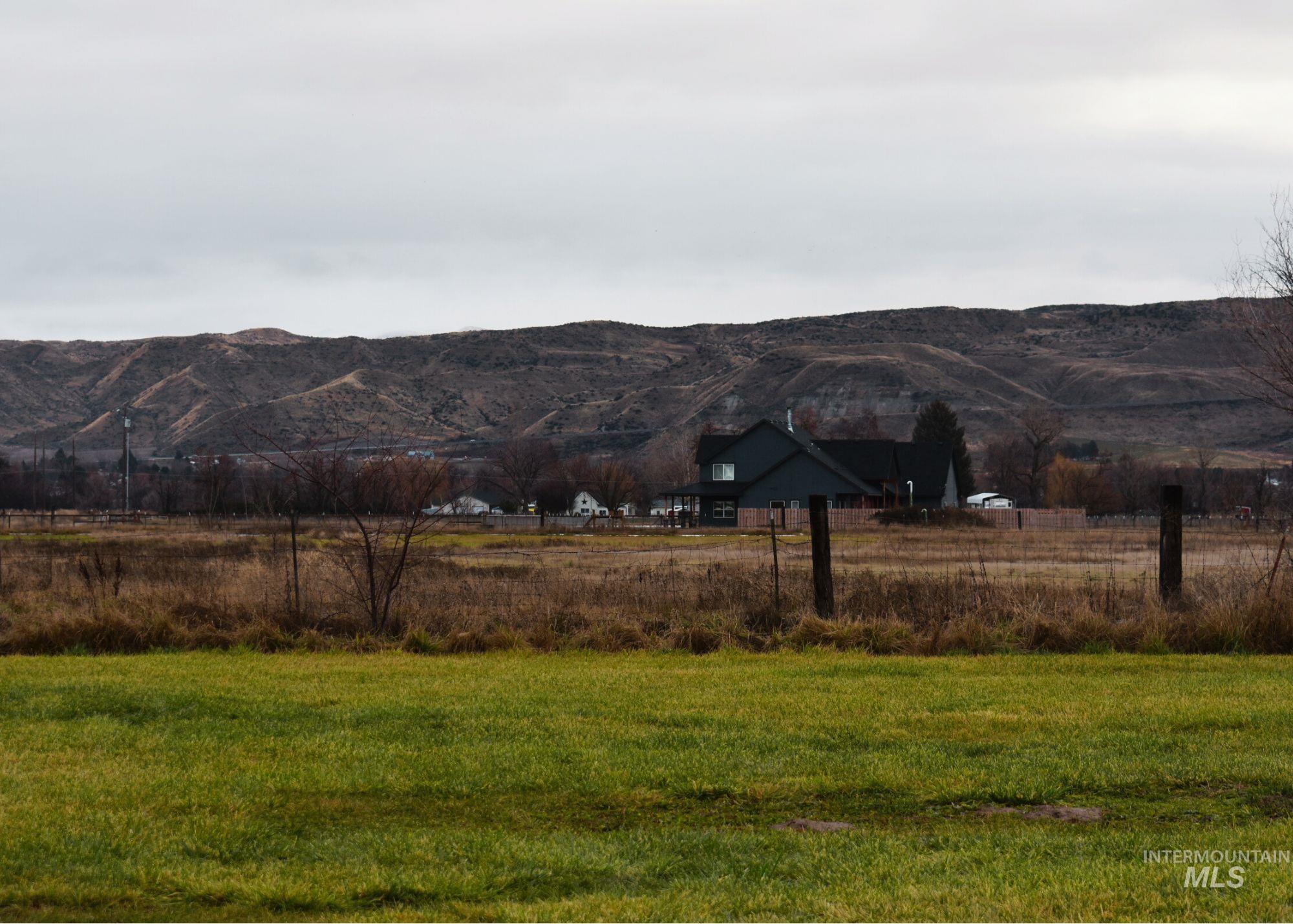 Mountain view with rural landscape