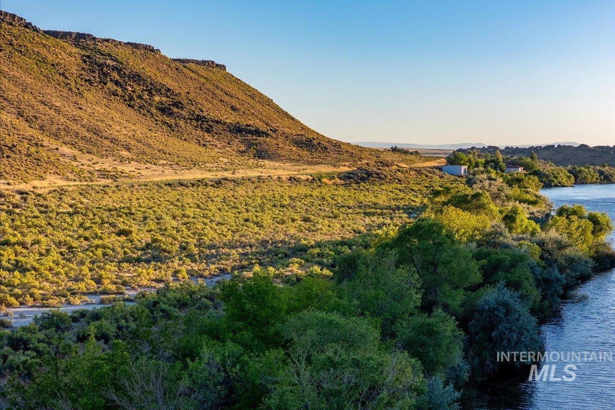 Mountain view with a nearby body of water