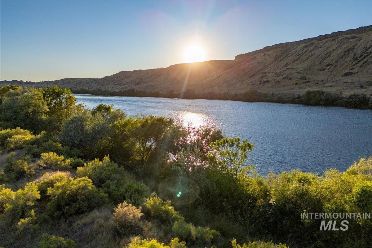 Water view with a mountainous background