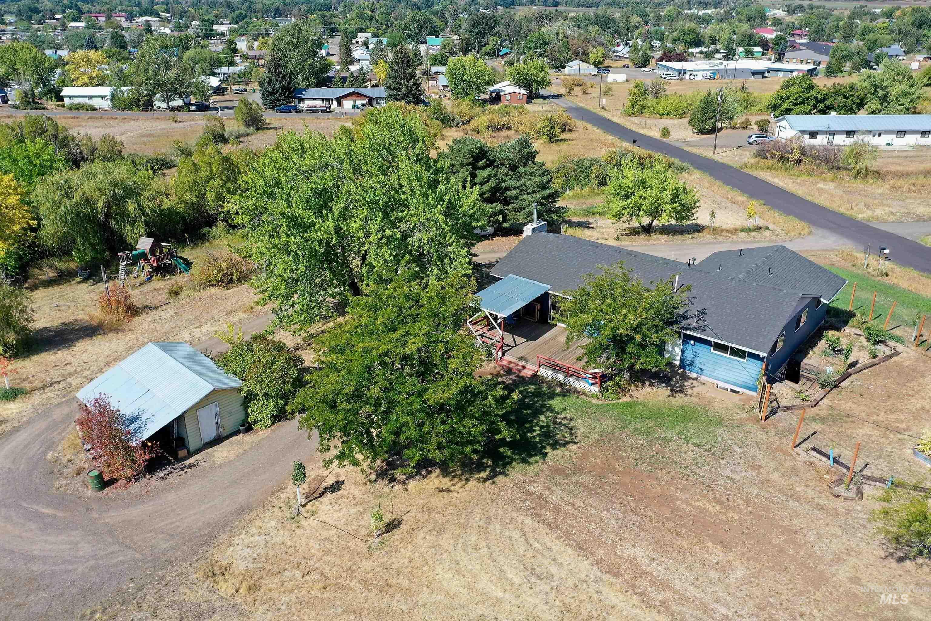View from above of property