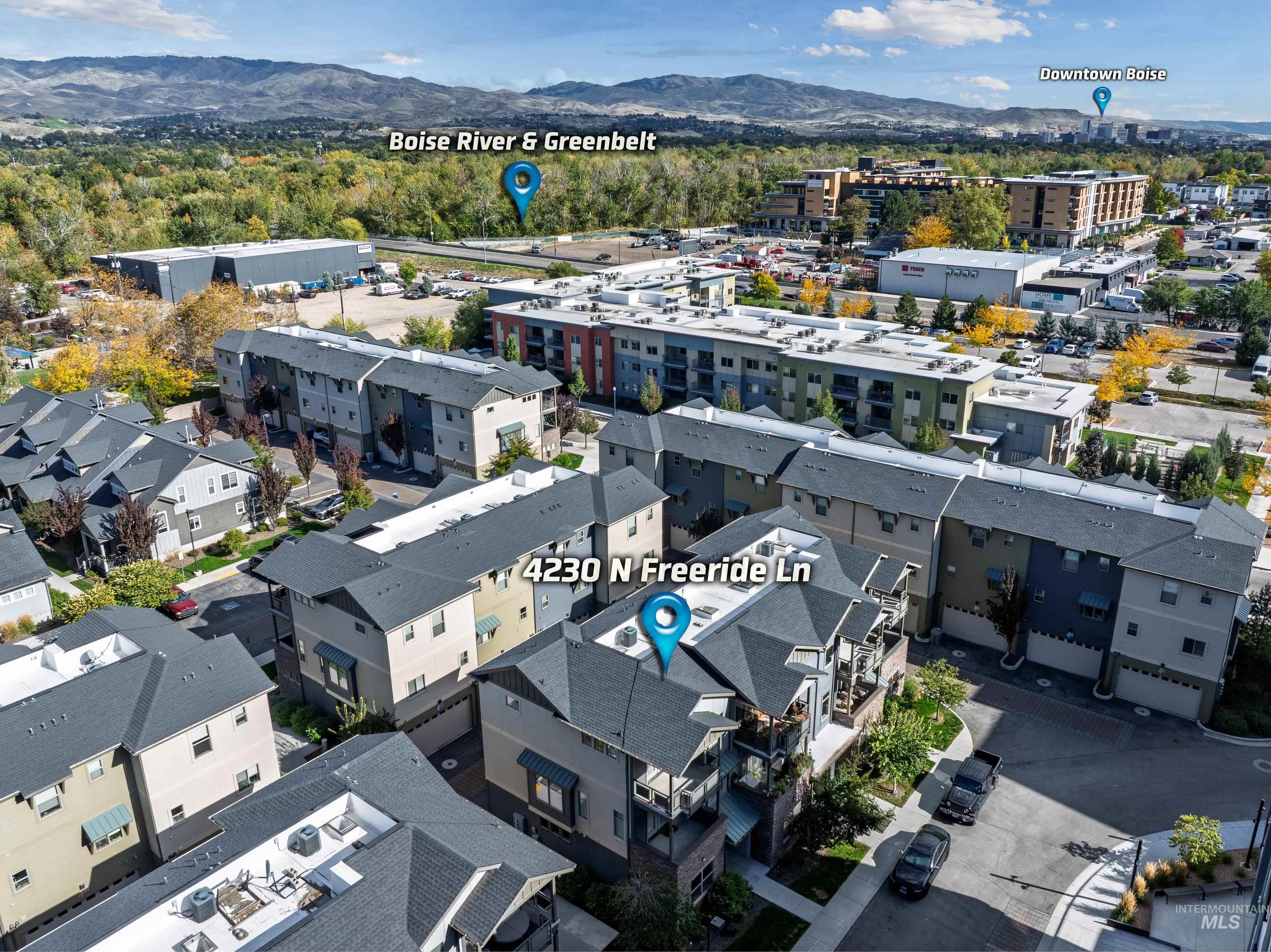 Bird's eye view of mountains
