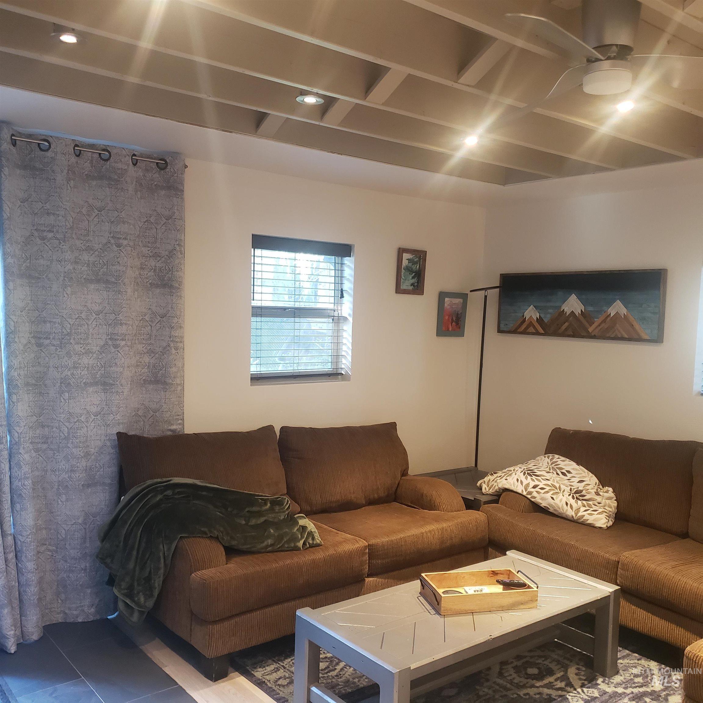 View of tiled living area