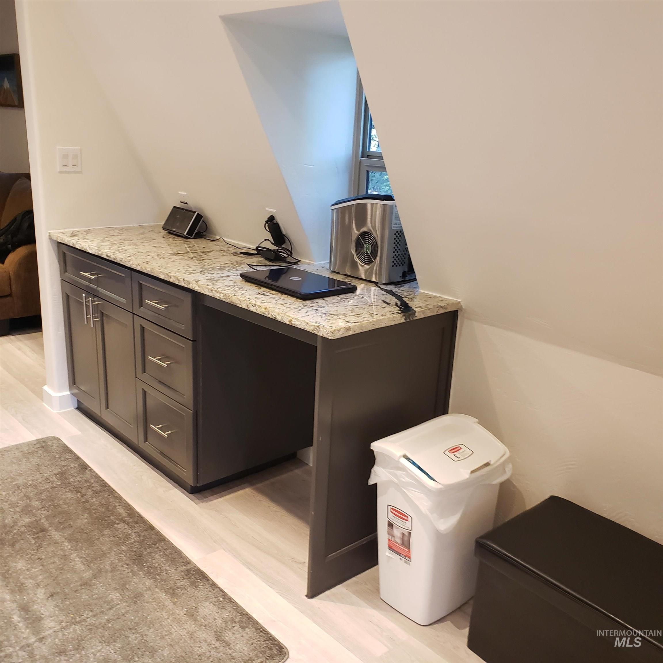 Bathroom with light wood-type flooring